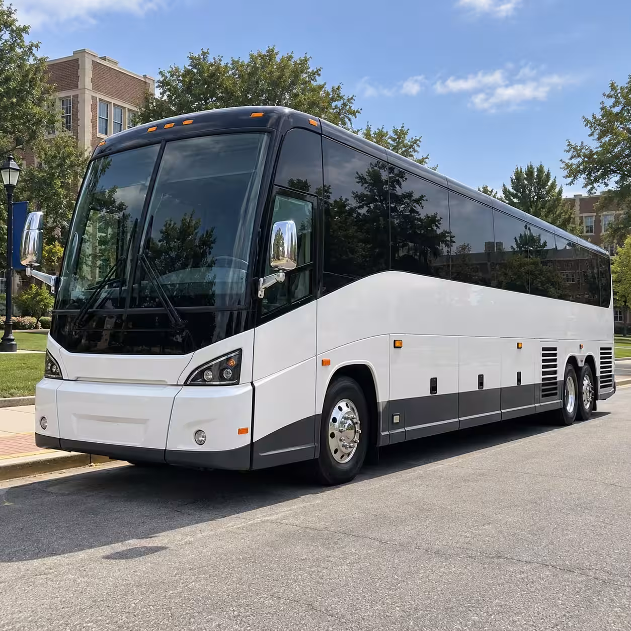 baytown charter bus rental exterior