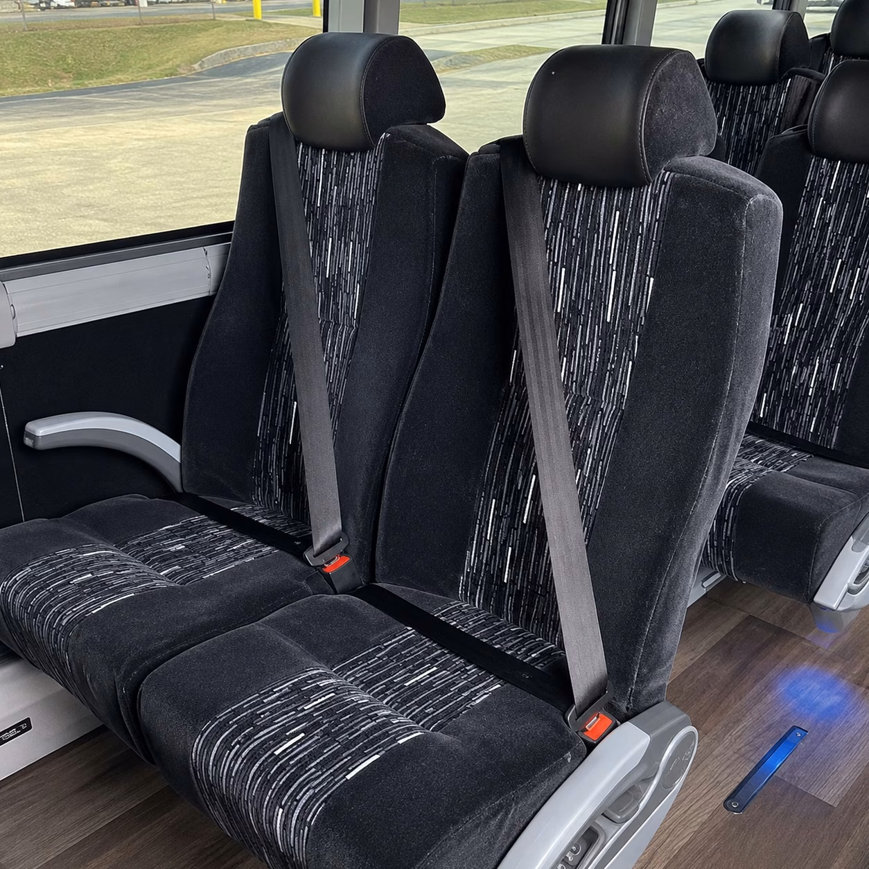 baytown charter bus rental interior